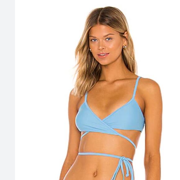 NWT Lovers + Friends blue bikini top size medium - Picture 3 of 6